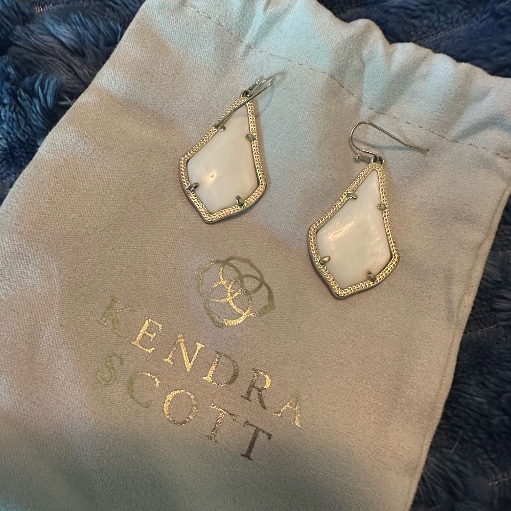 Kendra Scott White Drop Earrings